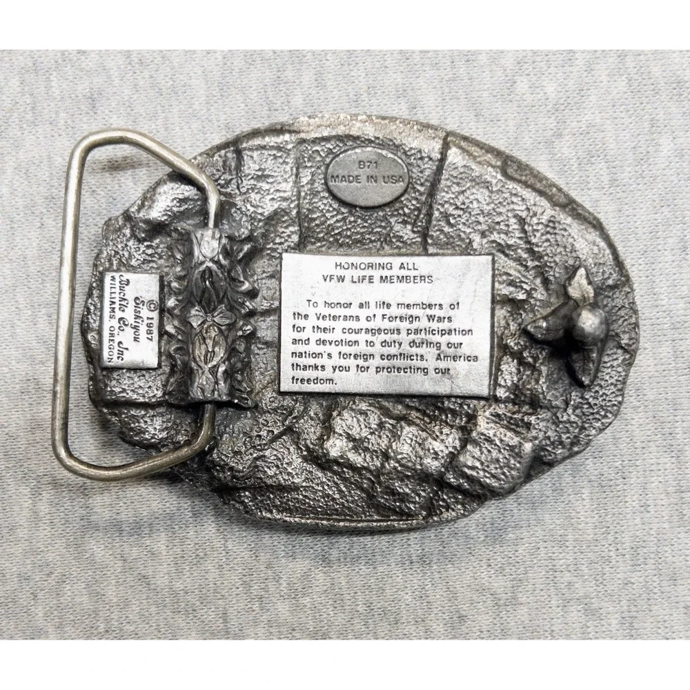 1987 Siskiyou Veterans of Foreign Wars of the‎ US Life Member Belt Buckle #871